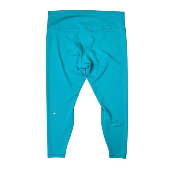 Lululemon Wunder Train Teal Green High Rise Elastic Waistband Athletic Leggings - Picture 2 of 7